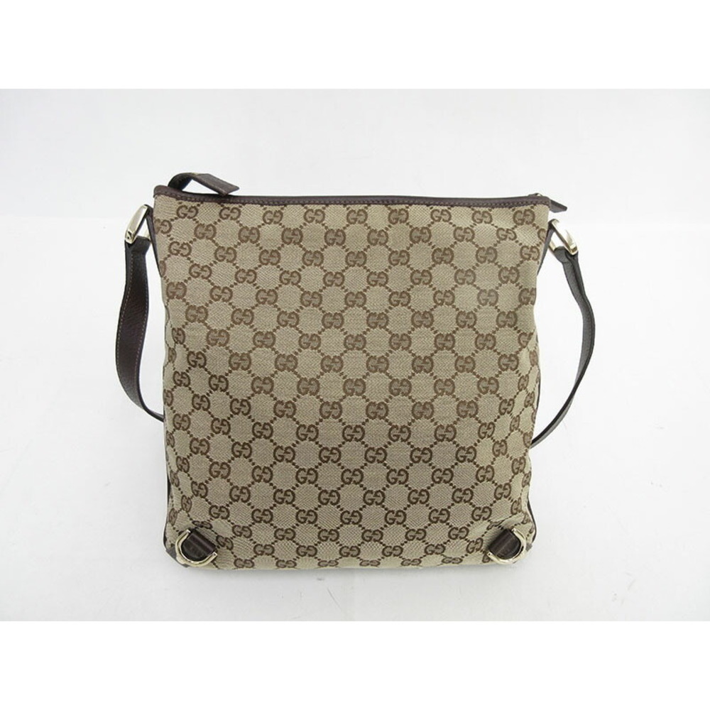 GUCCI GG Abbey Crossbody Bag Beige Canvas Leather - Picture 2 of 9